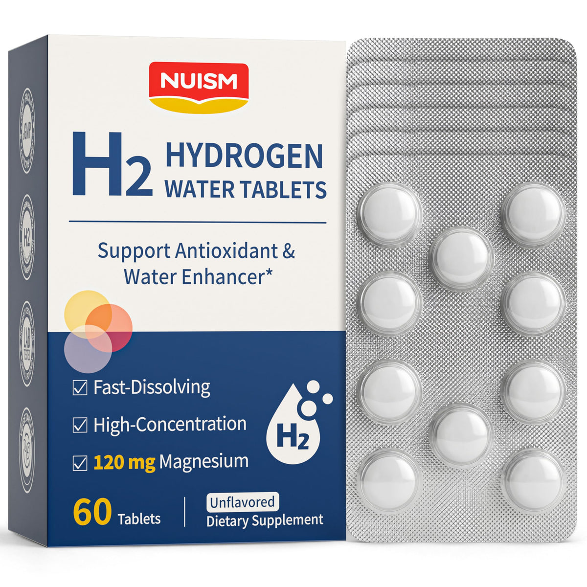 NUISM Tablettes d'Hydrogène Moléculaire 60ct emballage avant