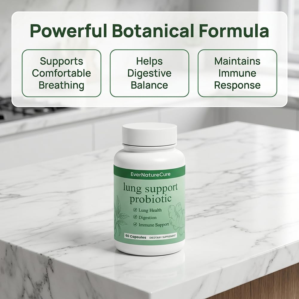 Nukupuns EverNatureCure Probiotiques 60 Capsules sur une table en bois