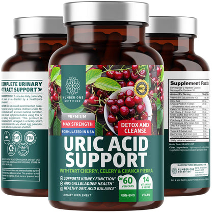 Number One Nutrition Complément Alimentaire Acide Urique 60 capsules vue de face