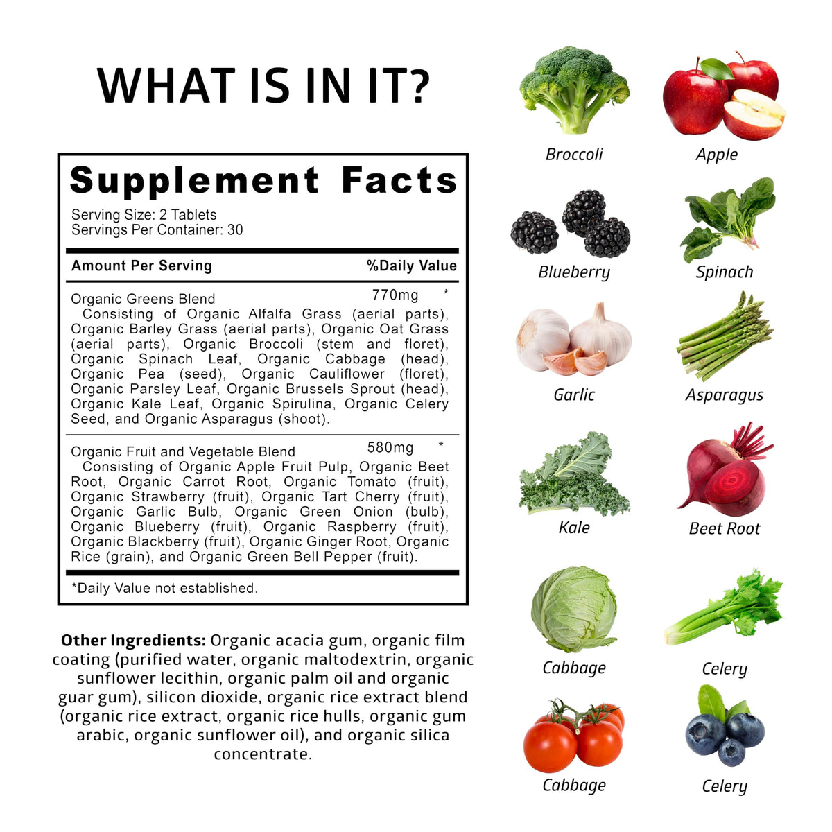 Number One Nutrition Complément Super Greens emballage