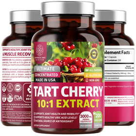 Number One Nutrition extrait de cerise acide 3000 mg capsules végétales avant