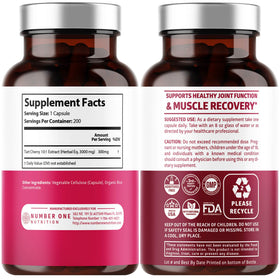 Number One Nutrition extrait de cerise acide 3000 mg capsules végétales arrière