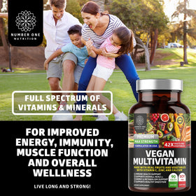 Number One Nutrition Multivitamines Végétales comprimés avec fruits et légumes