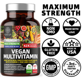 Number One Nutrition Multivitamines Végétales comprimés sur fond blanc