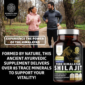 Number One Nutrition Shilajit Himalayen 40 000 mg capsules close-up