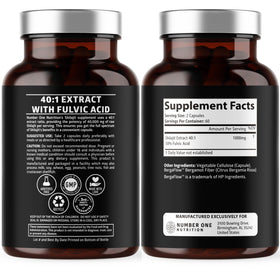 Number One Nutrition Shilajit Himalayen 40 000 mg capsules side view
