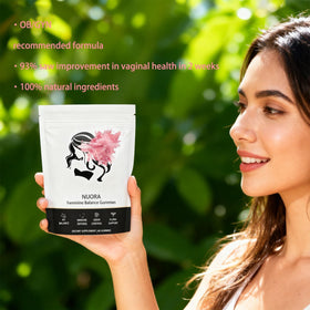 nuora Gummies Équilibre Féminin 60 Gummies Vegan Ananas, ingrédients sur l'emballage