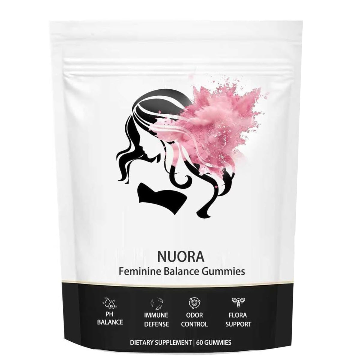 nuora Gummies Équilibre Féminin 60 Gummies Vegan Ananas, packaging avant