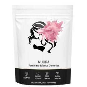 nuora Gummies Équilibre Féminin 60 Gummies Vegan Ananas, packaging avant