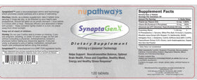 NuPathways SynaptaGenX boîte avec informations nutritionnelles
