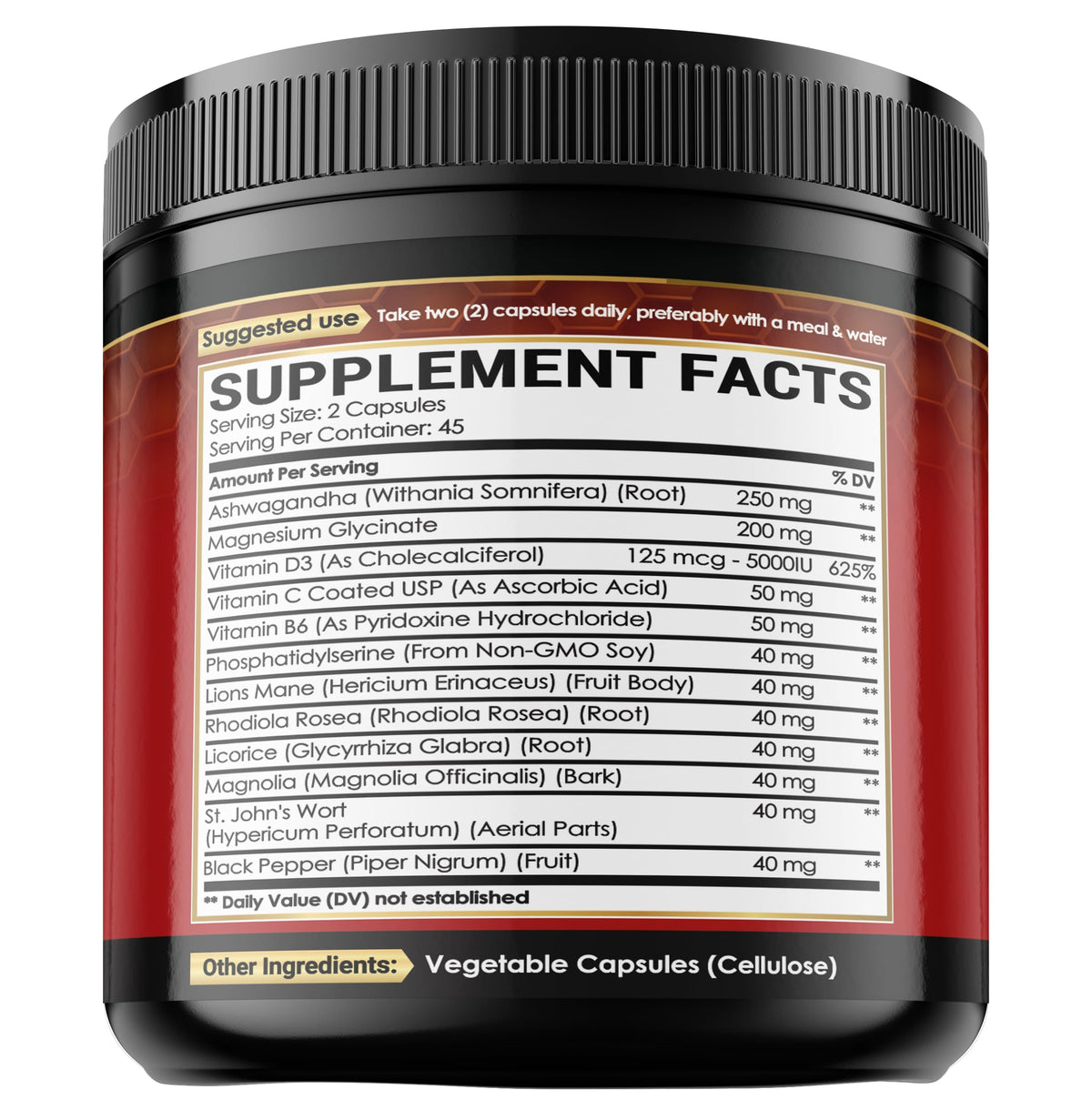 NUQIIT Cortisol Shield ouvert avec capsules à l'intérieur