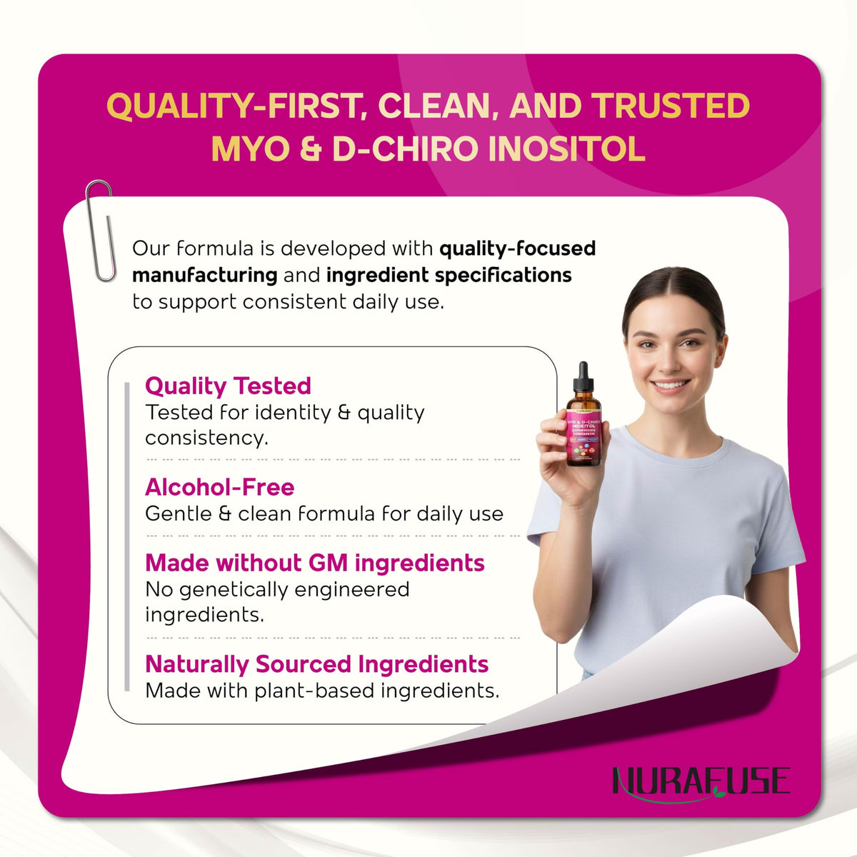 NURAFUSE Gouttes Liposomales Myo & D-Chiro Inositol 1565mg en milieu de vie