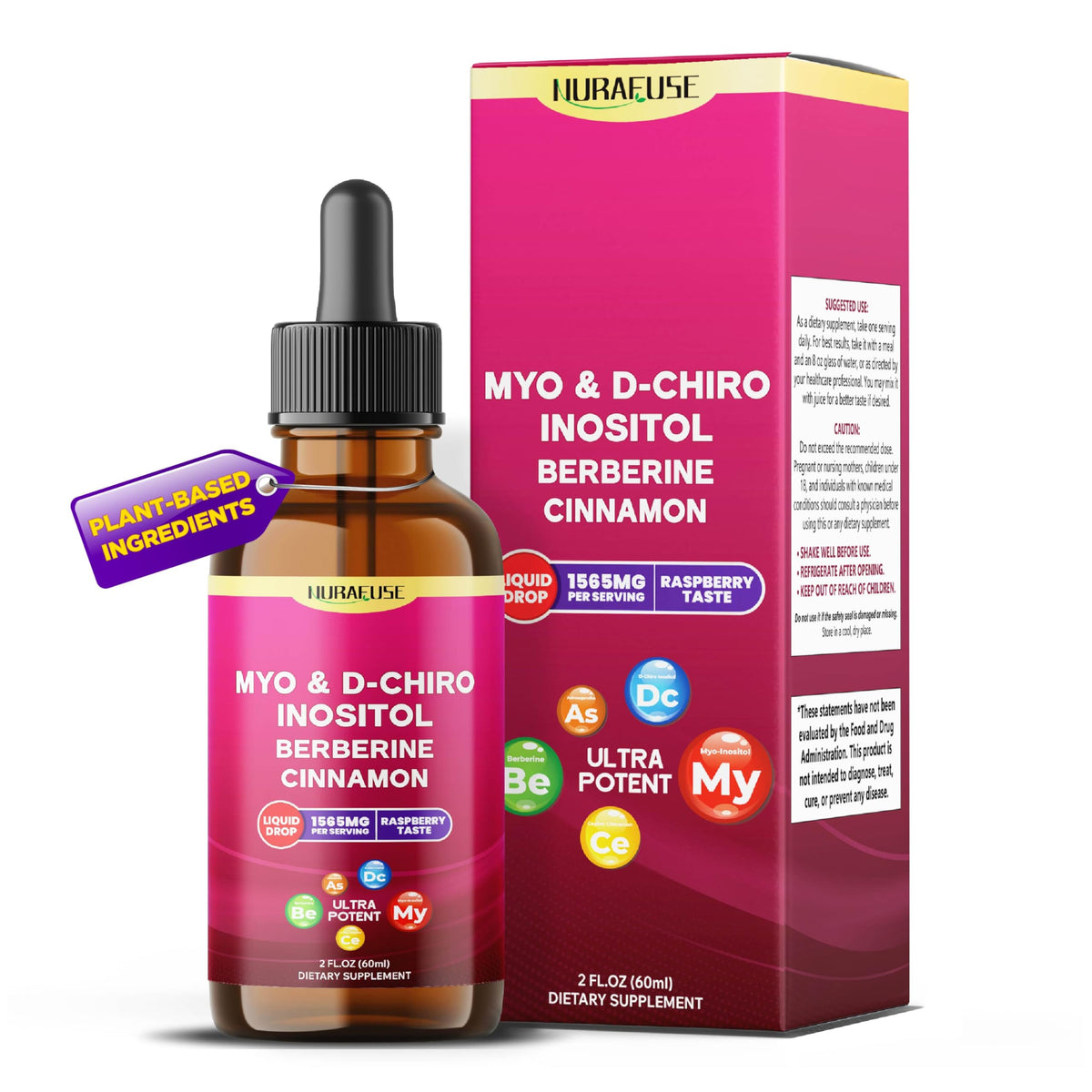 NURAFUSE Gouttes Liposomales Myo & D-Chiro Inositol 1565mg flacon avant