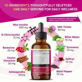 NURAFUSE Gouttes Liposomales Myo & D-Chiro Inositol 1565mg prise avec un verre d'eau