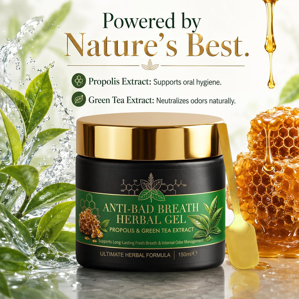 Nurevion Gel Anti-Mauvaise Haleine 150g côté de l'emballage
