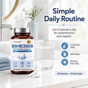Nurevion Gum Restore 120 Capsules avec un verre d'eau