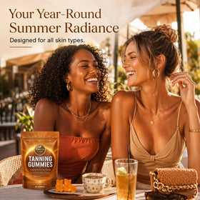 Nurevion Gummies Bronzage 60 unités sur fond blanc