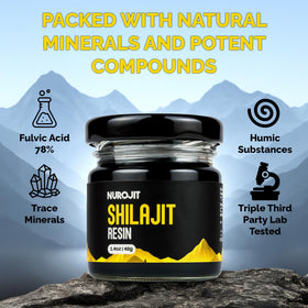 NuroJit Résine de Shilajit Pur 159g avec cuillère