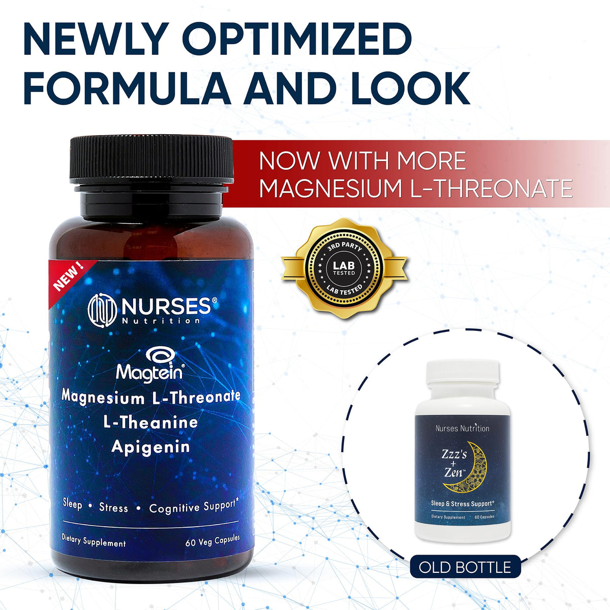 Nurses Nutrition Complément Alimentaire Magnésium L-Thréonate 1000mg gélules