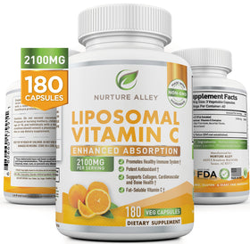 NURTURE ALLEY Vitamine C Liposomale 2100mg bouteille vue de face