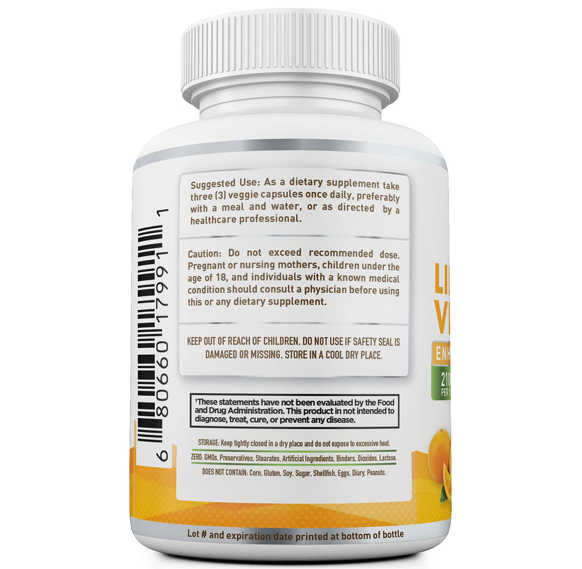NURTURE ALLEY Vitamine C Liposomale 2100mg capsules sur fond blanc