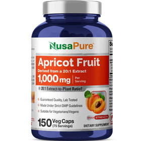 NusaPure Abricot 1000 mg bouteille de 150 capsules vue de face