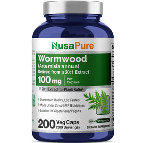 NusaPure Armoise 100mg bouteille contenant 200 gélules végétales
