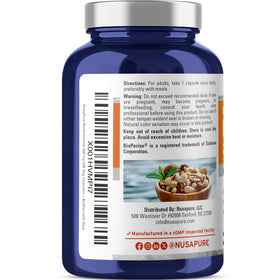 NusaPure Benfotiamine 300mg capsules végétales avec informations nutritionnelles