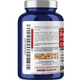 NusaPure Calcium Citrate 1300 mg 240 capsules côté