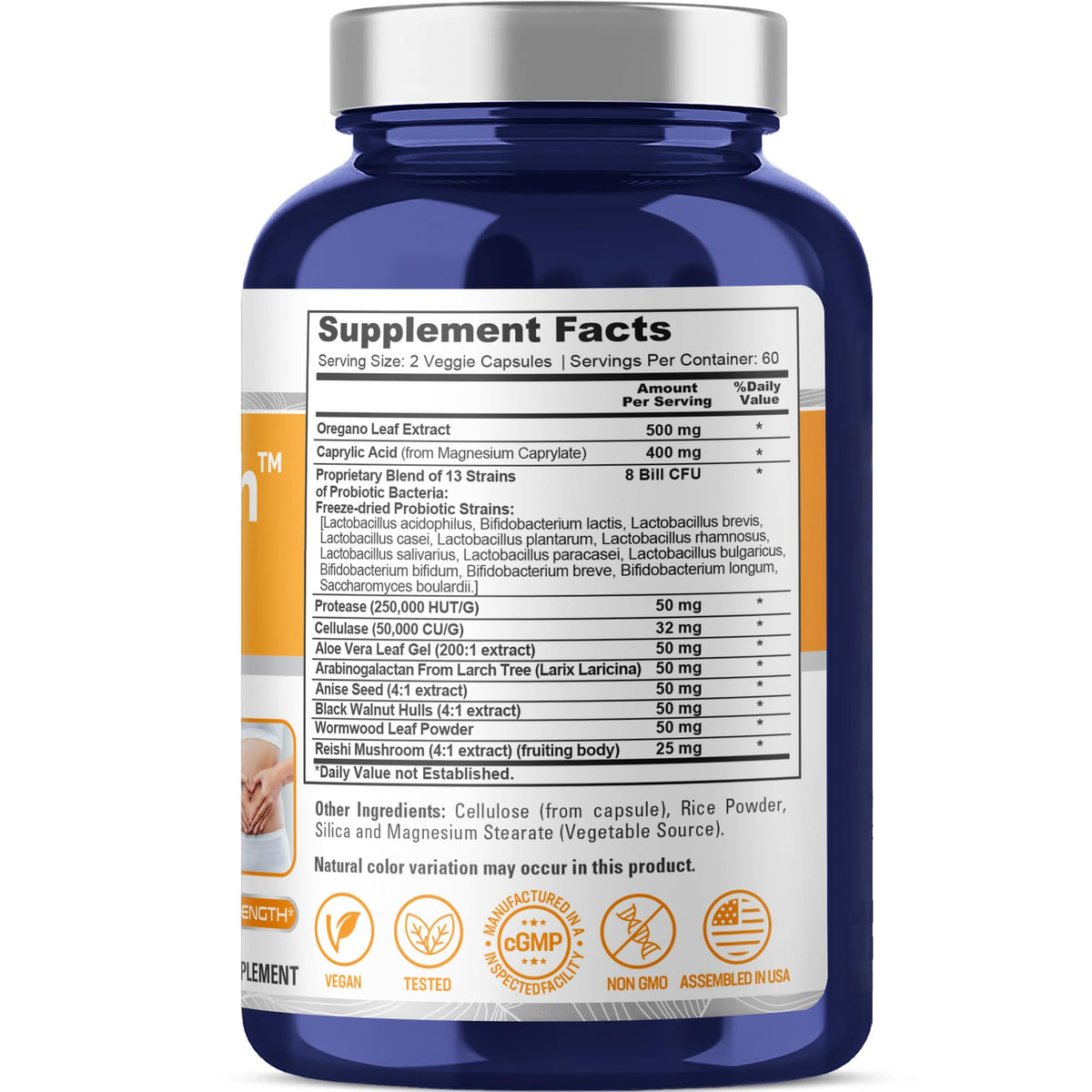NusaPure CandiHealth Complex 900mg bottle side view