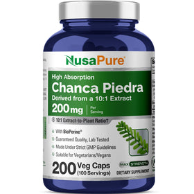 NusaPure Chanca Piedra 200mg capsules front view