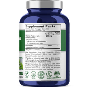 NusaPure Chanca Piedra bottle with 200 capsules