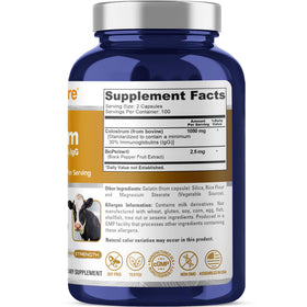 NusaPure Colostrum 1050mg capsules montrant la taille