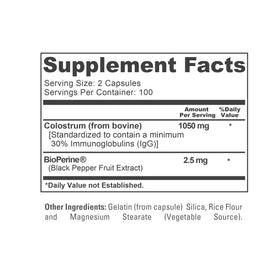 NusaPure Colostrum 1050mg capsules ouvertes