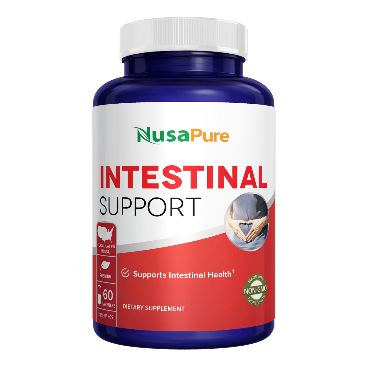 NusaPure Complexe de Soutien Intestinal 60 capsules vue avant