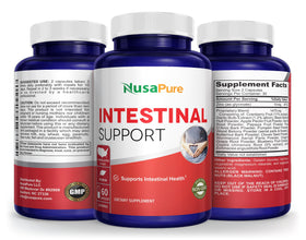 NusaPure Complexe de Soutien Intestinal en boîte avec ingrédients