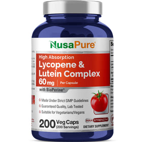NusaPure Complexe Lycopène & Lutéine 60 mg gélules végétales face
