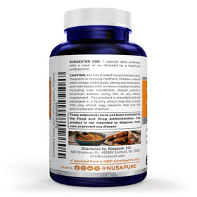 NusaPure Curcuma 750mg 60 Capsules côté droit