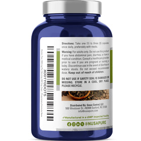 NusaPure Essiac Tea 180 Veggie Capsules side view