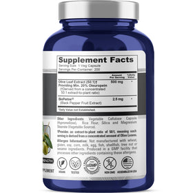 NusaPure Feuille d'Olive capsules végétales avec étiquette