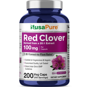 NusaPure Fleurs de Trèfle Rouge 100 mg flacon de 200 capsules