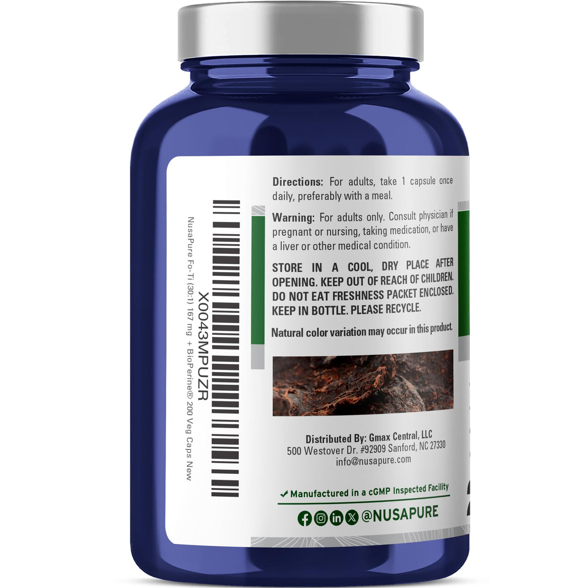 NusaPure Fo-Ti 167mg Capsules contenu