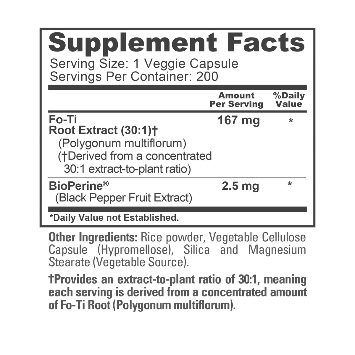 NusaPure Fo-Ti 167mg Capsules en main