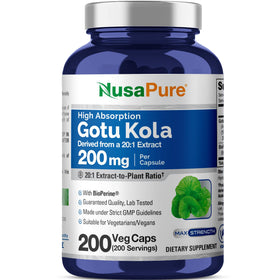 NusaPure Gotu Kola 200mg gélules végétales vue de face