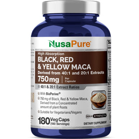 NusaPure Maca Racine 750mg bouteille vue de face