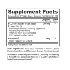 NusaPure Millepertuis 300 mg avec bouteille ouverte