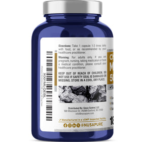 NusaPure Molybdène Chélaté 500 mcg, capsules végétales ouvertes