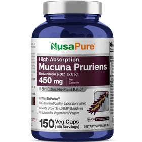 NusaPure Mucuna Pruriens 450mg bouteille vue avant