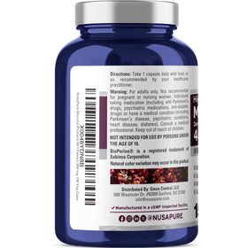 NusaPure Mucuna Pruriens 450mg étiquette et informations