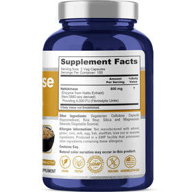 NusaPure Nattokinase 800mg capsule végétalienne ouverte